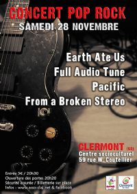 Concert Pop Rock ..... & Core ..... Le samedi 28 novembre 2015 à Clermont. Oise. 